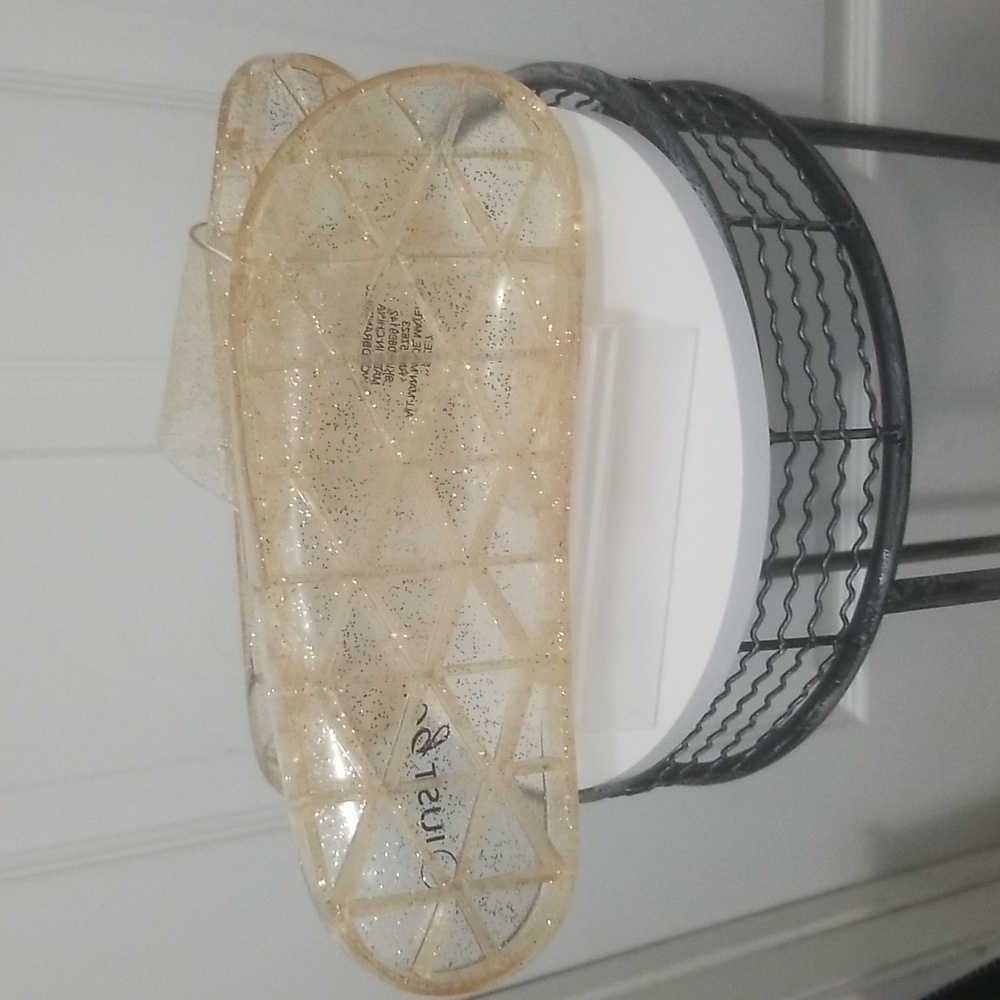 Just Be Sparkle Gel Slides Size 7 NWT - Picture 2 of 4
